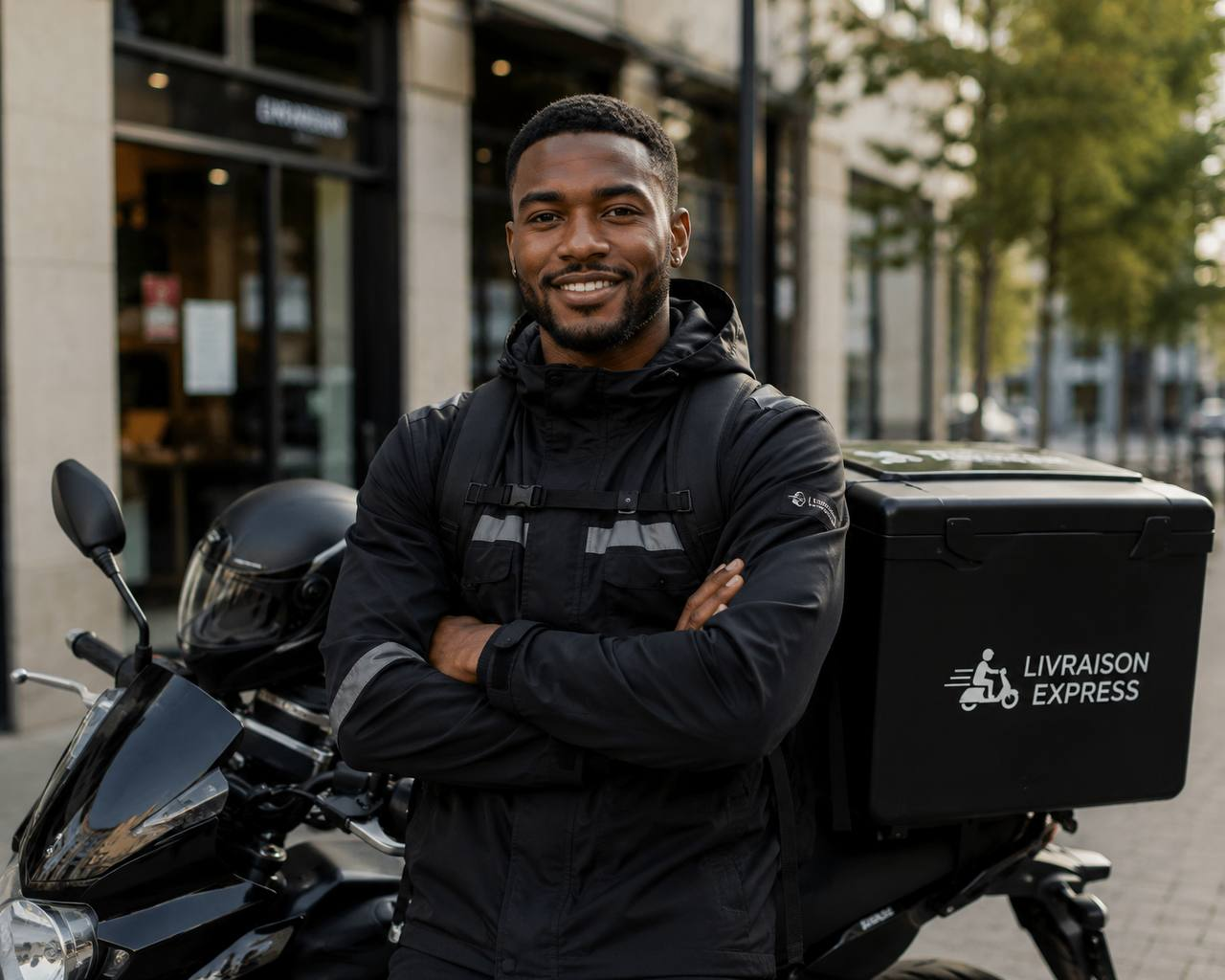 Coursier Vision Multi-Services prêt pour la livraison
